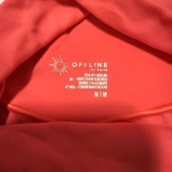 Aerie Coral Bike Shorts - Picture 2 of 2